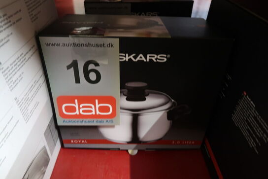 Fiskars Royal gryde med låg 3 liter uden belægning