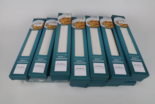 25 pk. Airfryer bagepapir/stegepapir genanvendeligt 25x25 cm