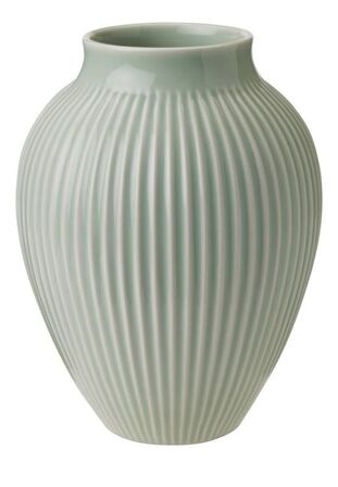 Knabstrup Keramik Ripple vase mintgrøn H20 cm
