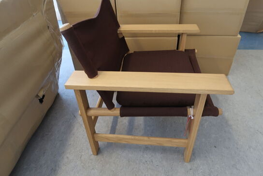 The Canvas Chair - Lys olieret eg med brun canvas