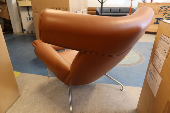 Wegner OX Chair primo 75 læder cognac inkl. Forskammel