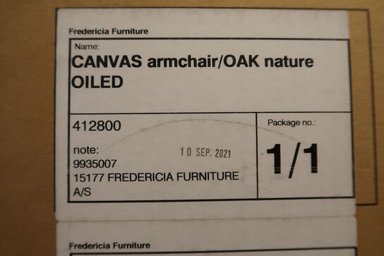 The Canvas Chair - Lys olieret eg med brun canvas