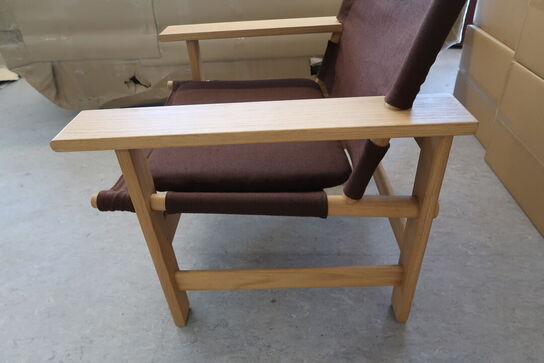 The Canvas Chair - Lys olieret eg med brun canvas