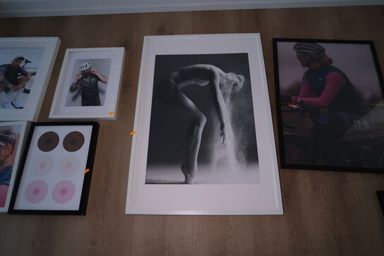 8 stk. indrammede plakater