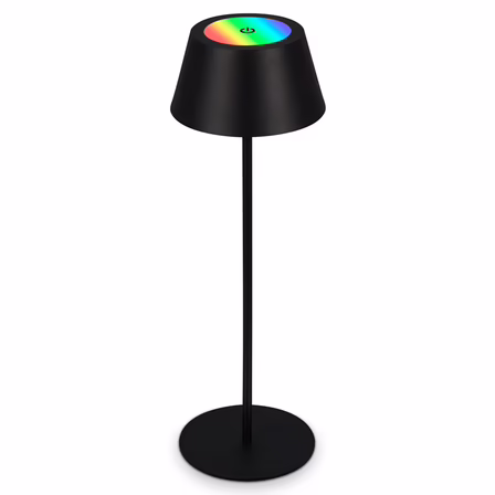 2 stk. Briloner led rgb opladelig udendørs bordlampe 38 cm sort(ubrugt)