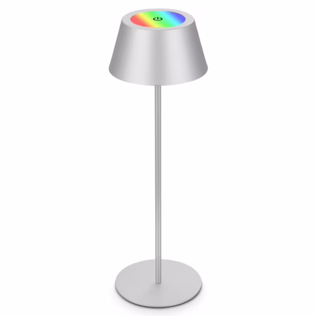 2 stk. Briloner led rgb opladelig udendørs bordlampe 38 cm krom(ubrugt)