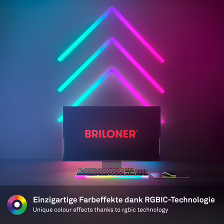 Briloner smart led rgbic væglampe 36 cm 24w hvid(ubrugt)