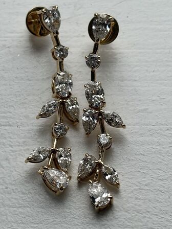 Et par ørestikker af 14 kt. guld