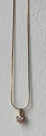 Solitaire vedhæng med 3 carat pink lab-grown diamant