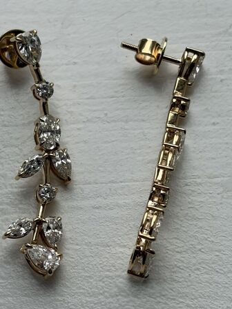 Et par ørestikker af 14 kt. guld