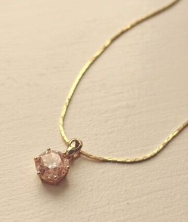 Solitaire vedhæng med 3 carat pink lab-grown diamant