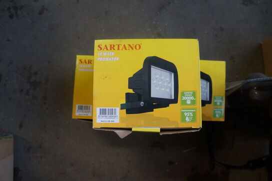 Diverse arbejdslamper, håndsprit, m.v.