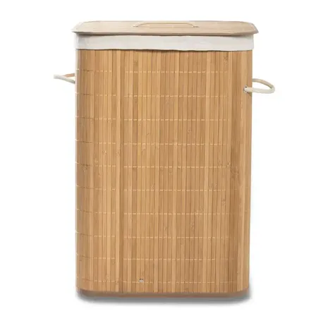 2 stk. blokker vasketøjskurv 76 liter bambus 30x40x60cm(ubrugt)