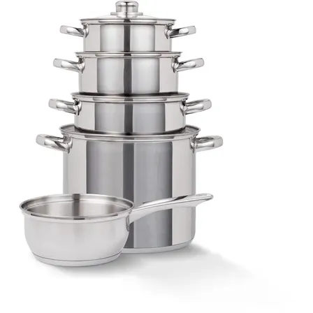 2 stk. blokker gryde ø18cm 2,6 liter rustfrit stål(ubrugt)