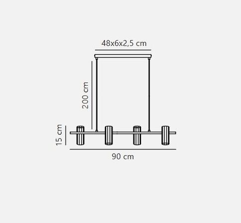 Nordlux alanis 4-pendel sort(ubrugt)