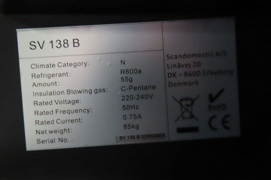 Vinkøleskab SCANDOMESTIC SV 138 B