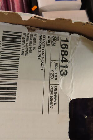 Diverse servietter samt toiletpapir