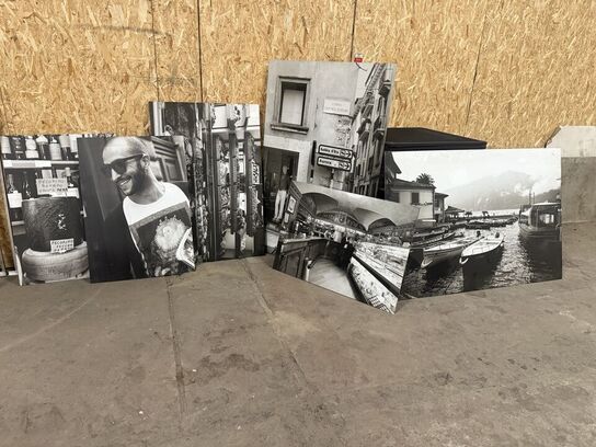 6 billeder på alu plader inkl. indvendig ramme (MOMSFRI)