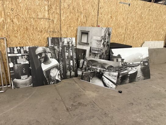 6 billeder på alu plader inkl. indvendig ramme (MOMSFRI)