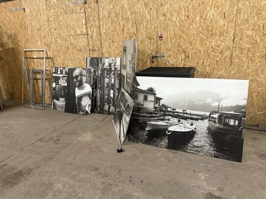 6 billeder på alu plader inkl. indvendig ramme (MOMSFRI)