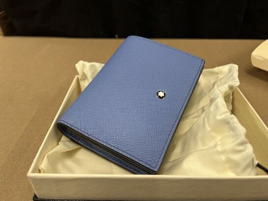 Pung MONTBLANC Sartorial Continental wallet nano Dusty Blue MB198259