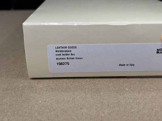 Kortholder MONTBLANC Meisterstuck Card Holder 6cc Siumato British Green MB198275