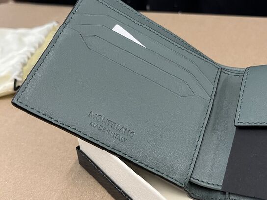 Pung MONTBLANC Soft wallet 4cc CoinC Pewter MB198027