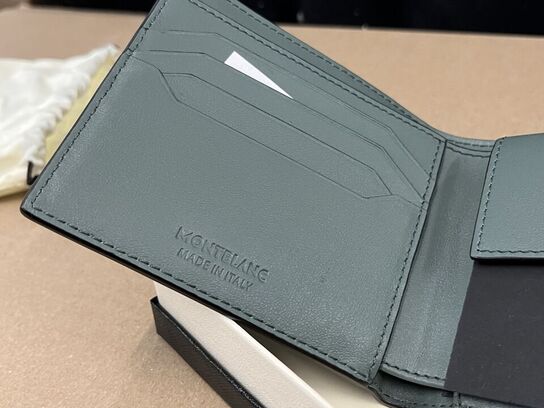 Pung MONTBLANC Soft wallet 4cc CoinC Pewter MB198027