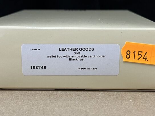 Pung MONTBLANC Soft wallet 6cc med kortholder Black/Rust MB198746