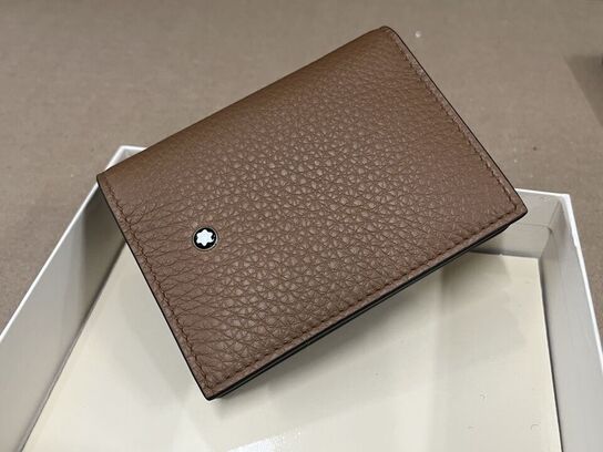 Pung MONTBLANC Soft Grain Card holder 4cc Caramel MB198303