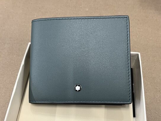 Pung MONTBLANC Soft thin wallet trio 4cc Pewter MB198147