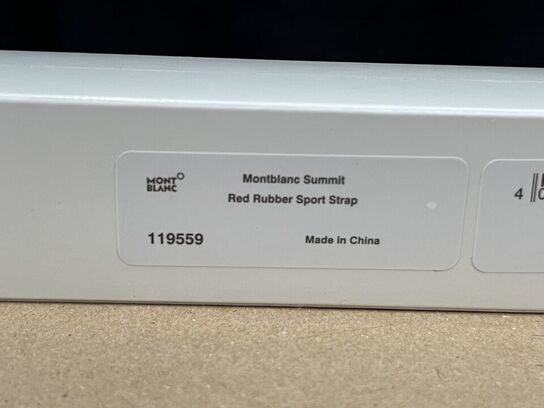 10 stk. urremme MONTBLANC Red rubber sport strap MB119559