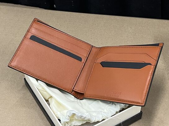 Pung MONTBLANC Soft wallet 6cc med kortholder Black/Rust MB198746
