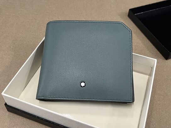 Pung MONTBLANC Soft wallet 4cc CoinC Pewter MB198027