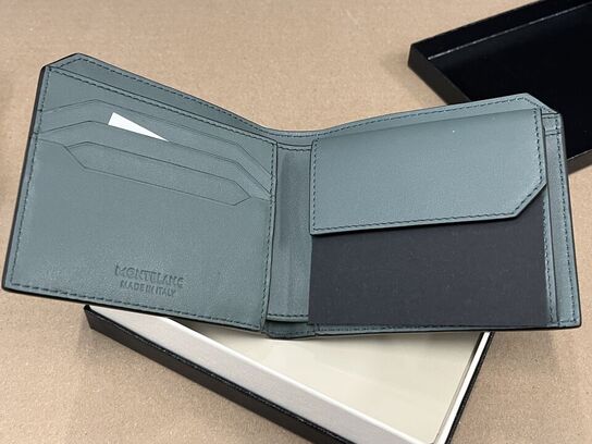 Pung MONTBLANC Soft wallet 4cc CoinC Pewter MB198027