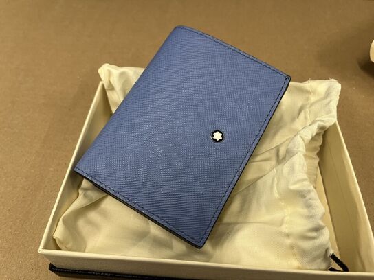 Pung MONTBLANC Sartorial Continental wallet nano Dusty Blue MB198259