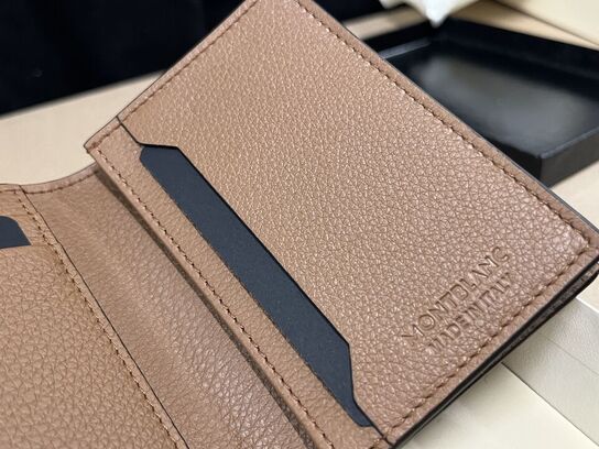 Pung MONTBLANC Soft Grain Card holder 4cc Caramel MB198303