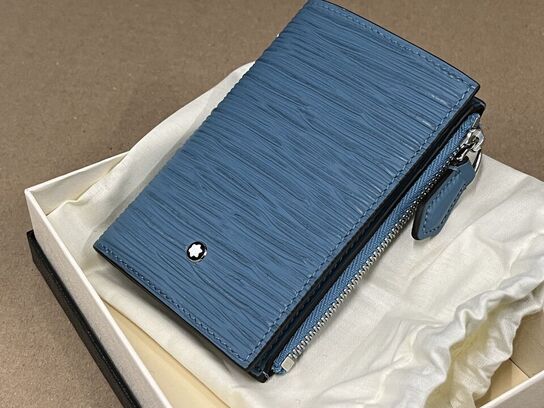 Pung MONTBLANC Miniwallet 6cc Smoky Blue MB199345