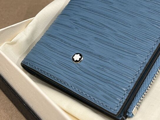 Pung MONTBLANC Miniwallet 6cc Smoky Blue MB199345