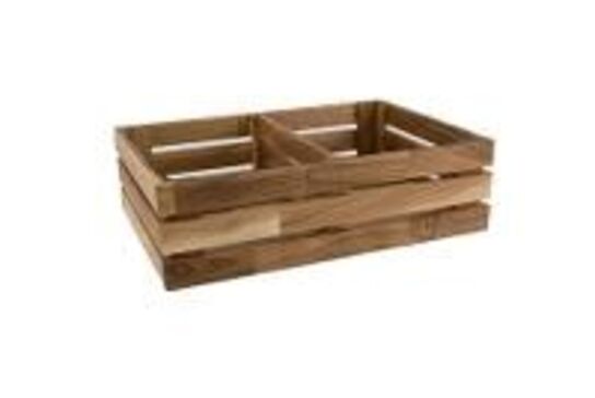 1 stk. Kasse egetræ 2 rum B450 x D310 x H128 mm Sarah