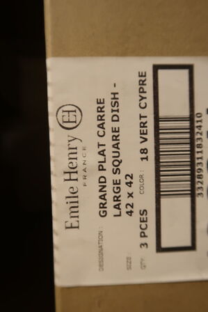 3 stk. Fad grøn B420 x D420 x H65 mm 6,5 ltr Emile Henry