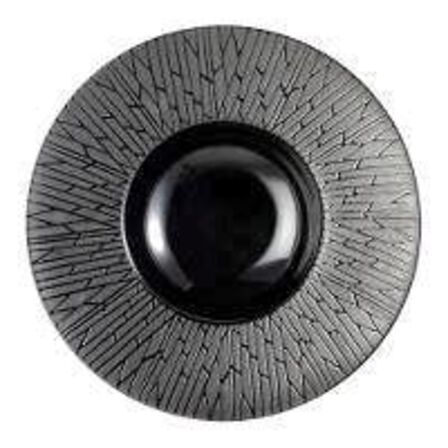 14 stk. Tallerken dyb EHG 270 mm sort bred fane m/struktur