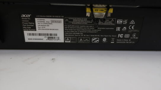 Chromebox ASUS & ACER 22" skærm UT220HQL