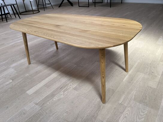 Sofabord 65x120x48 cm. Massiv  natur olieret egetræ