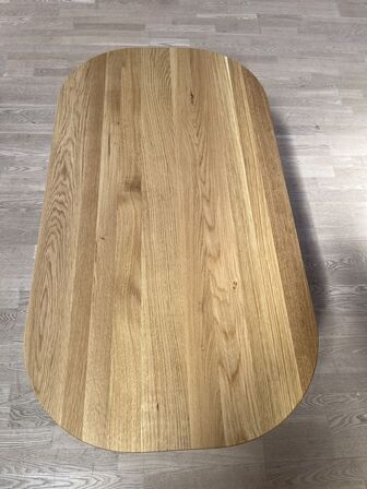 Sofabord 65x120x48 cm. Massiv  natur olieret egetræ