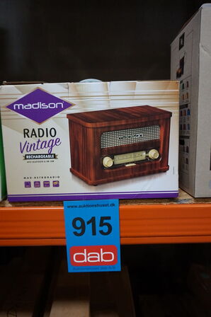 Madison Vintage Radio m. Bluetooth og FM (Træ)