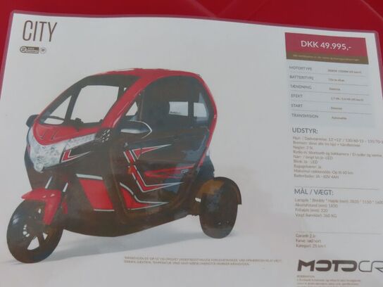 3-Hjulet elektrisk kabinescooter MOTOCR