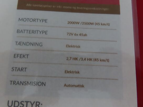 3-Hjulet elektrisk kabinescooter MOTOCR