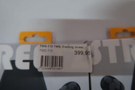 3 stk. Streetz True Wireless Stereo In-Ear, sort 