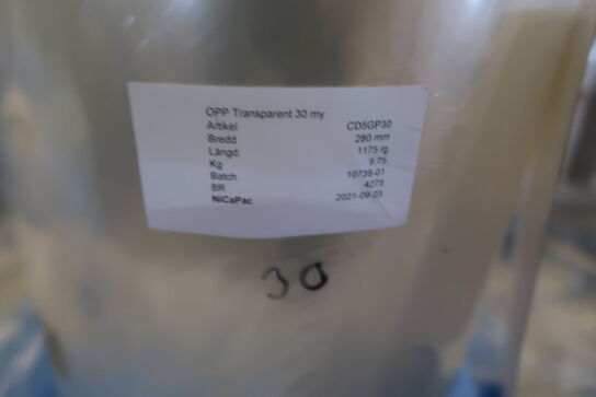 5 paller film til at smelte på plast emballage som lukning